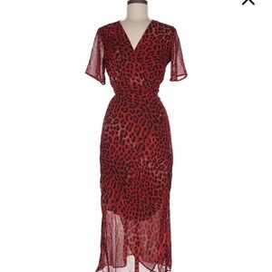 Bardot Animal Print High Low Sheath Dress